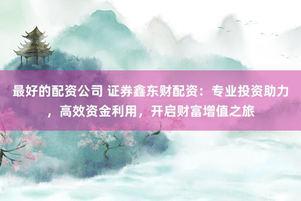 最好的配资公司 证券鑫东财配资：专业投资助力，高效资金利用，开启财富增值之旅