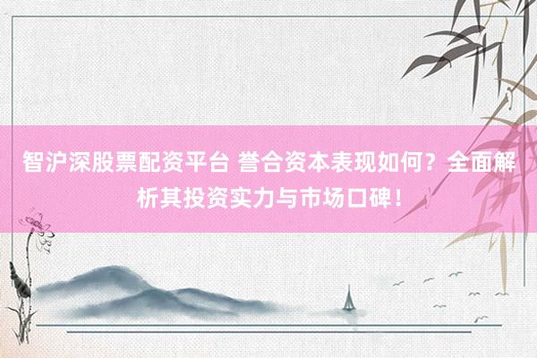 智沪深股票配资平台 誉合资本表现如何？全面解析其投资实力与市场口碑！
