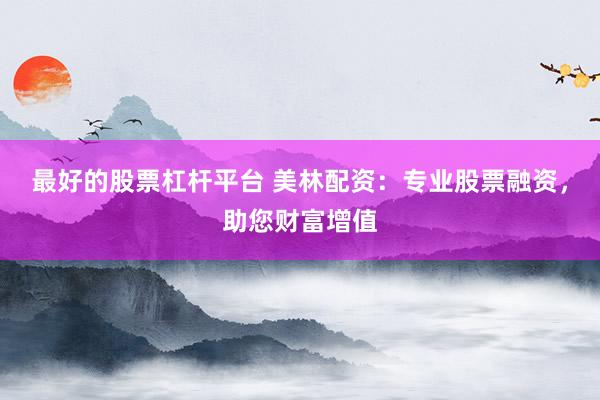 最好的股票杠杆平台 美林配资：专业股票融资，助您财富增值
