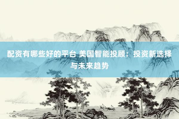 配资有哪些好的平台 美国智能投顾：投资新选择与未来趋势