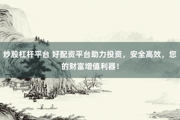 炒股杠杆平台 好配资平台助力投资，安全高效，您的财富增值利器！