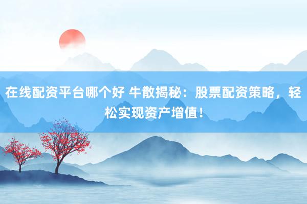 在线配资平台哪个好 牛散揭秘：股票配资策略，轻松实现资产增值！