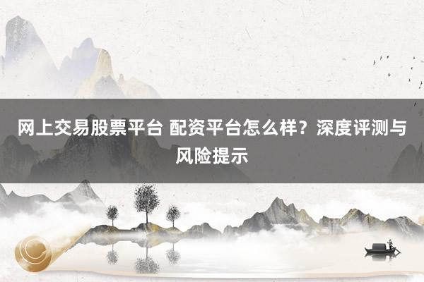 网上交易股票平台 配资平台怎么样？深度评测与风险提示